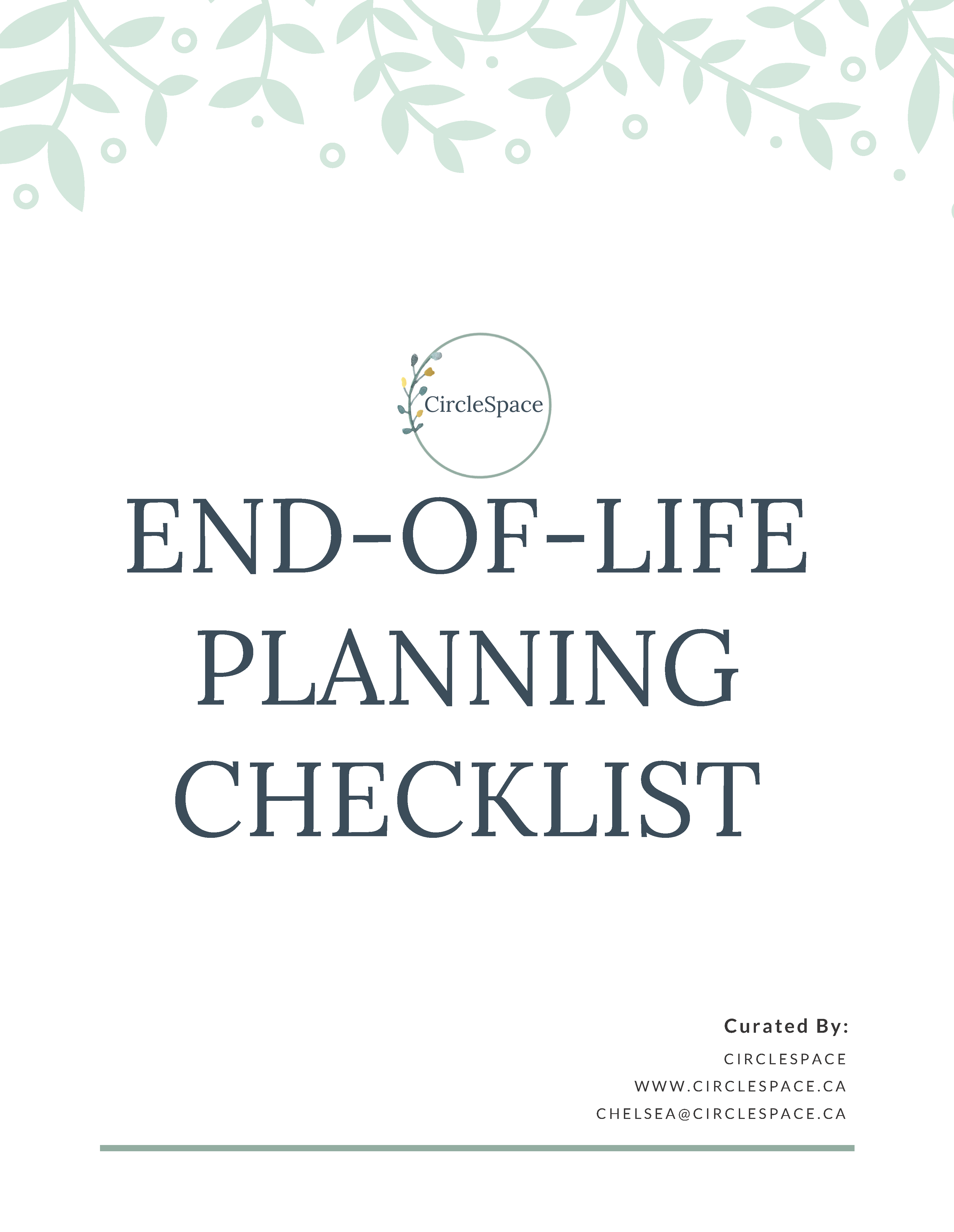 estate and end of life planning checklist